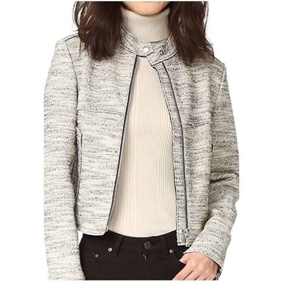 Theory Bavewick K. Branson Tweed Moto Jacket - Picture 2 of 7